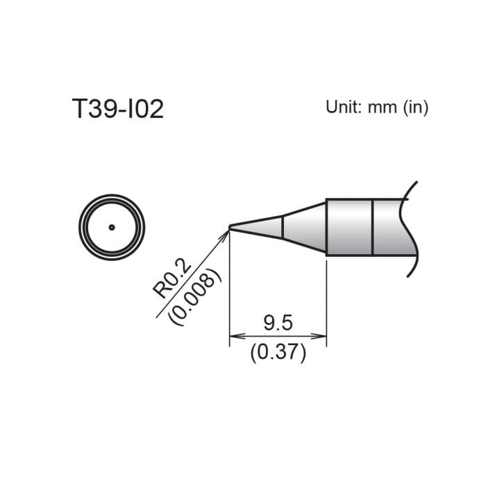 Hakko T39-I02 Conical Soldering Tip