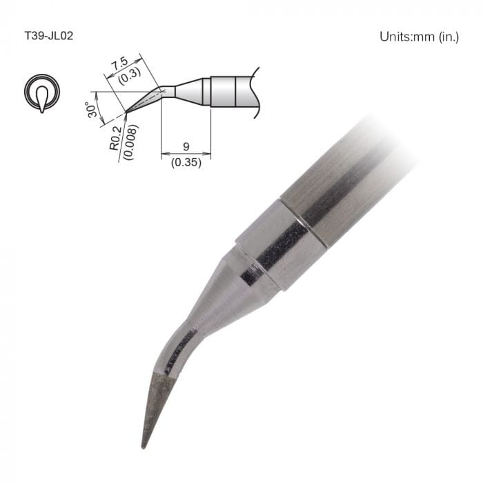 Hakko T39-JL02 Bent Soldering Tip
