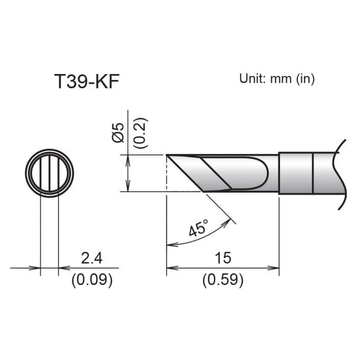 Hakko T39-KF Knife Soldering Tip
