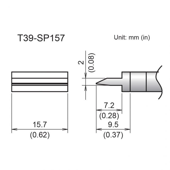Hakko T39-SP157 Blade Soldering Tip
