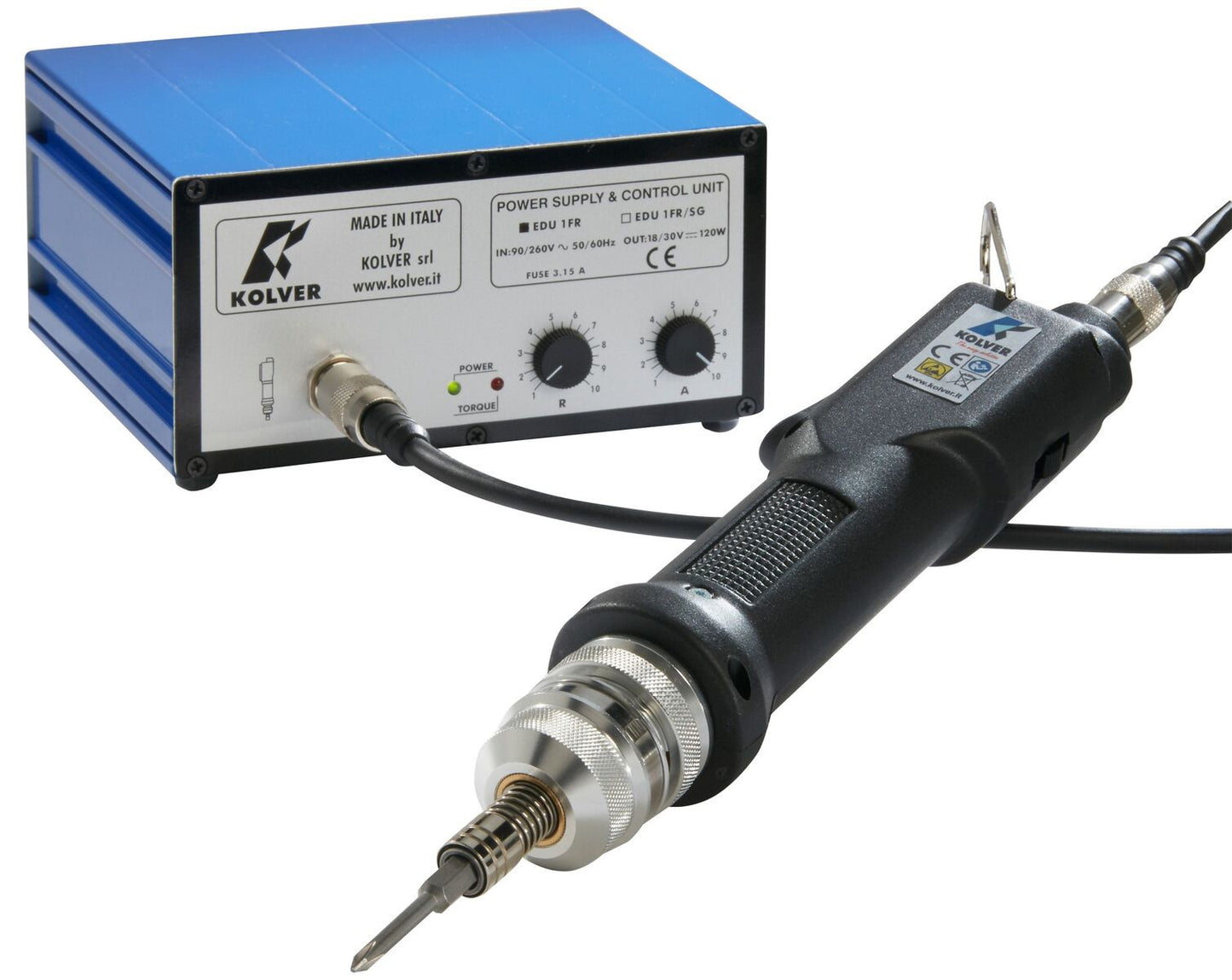Kolver FAB18RE-FR Fab Series Electric Screwdriver, Lever Start, 2.6 - 16.0 in-lb, 390-650 RPM