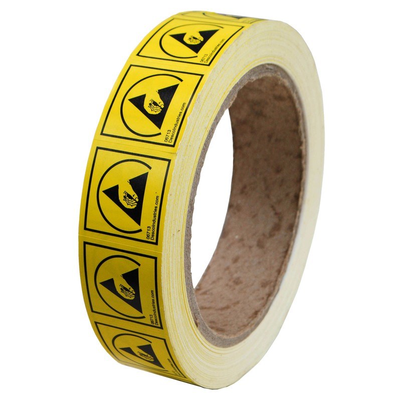 Label, ESD Protective Symbol, 1" x 1", Permanent, 1,000/Roll