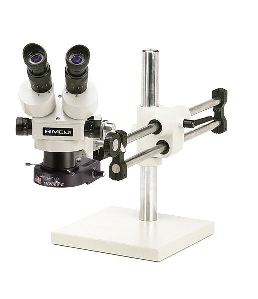 Meiji 7-45x Inspection Package on Ball Bearing Base with LED Ring Light