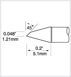 Metcal UFTC-7DRH412 UltaFine Soldering Cartridge, Hoof Micro, 700 Series
