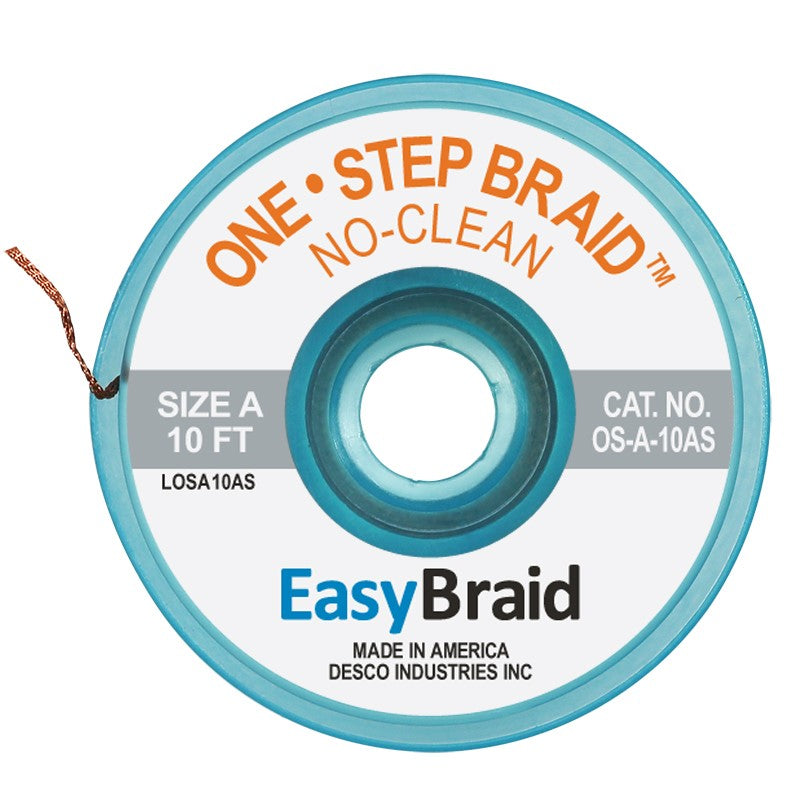 One-Step Desoldering Braid, 0.025 wide x 10', Anti-Static