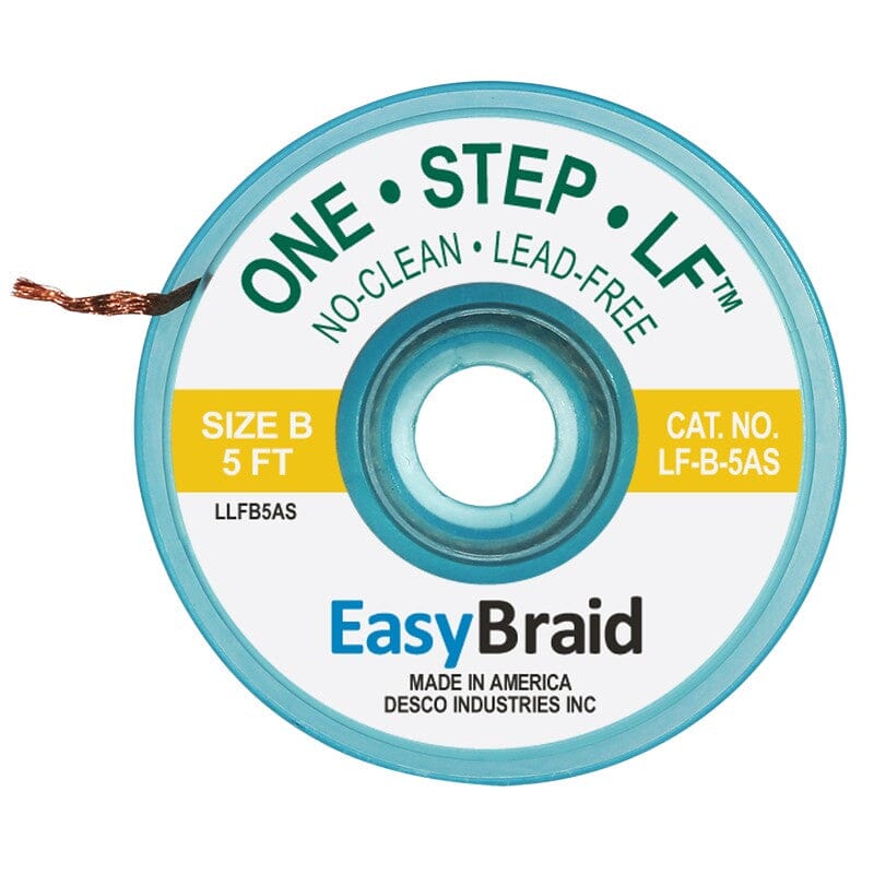 One-Step Lead Free Desoldering Braid, 0.05 wide x 5', Anti-Static