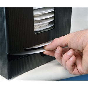 PLASTEK ESD REEL STORAGE CONTAINER 37568, 7 INCH VERTICAL