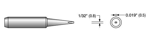 Plato HS-2863 Screwdriver Soldering Tip 0.8mm, Pack of 10