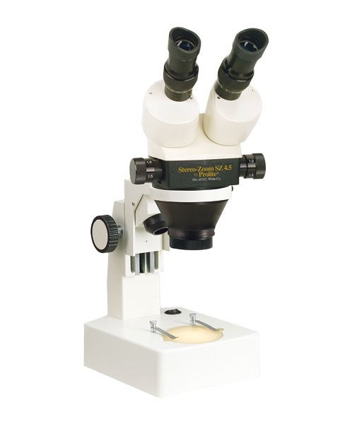 Prolite Stereo-Zoom 4.5 Binocular Microscope - Laboratory Base - Dual Integrated Lighting