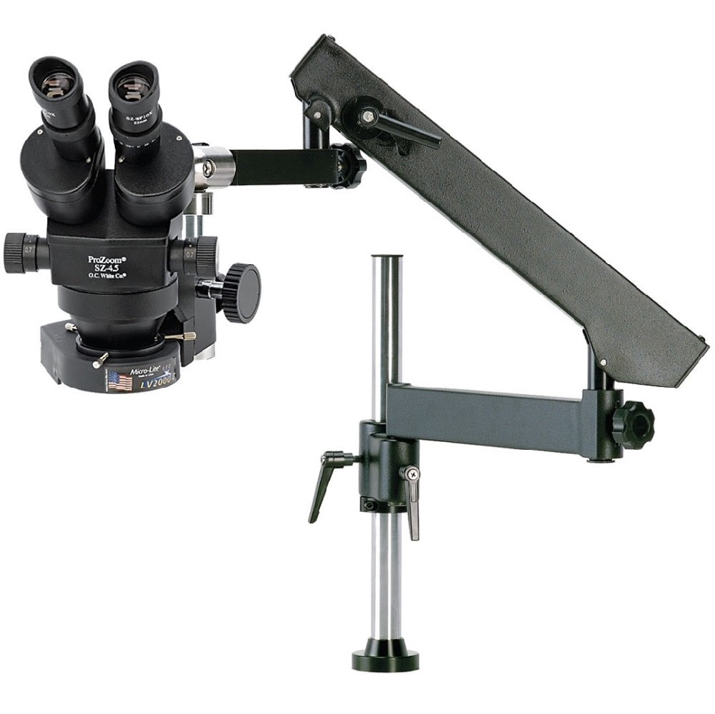 ProZoom 4.5 Stereo-Zoom Binocular Microscope - Articulating Arm Base