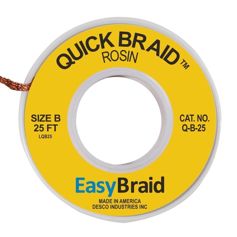 Quick Braid Desoldering Braid, 0.05 wide x 25'