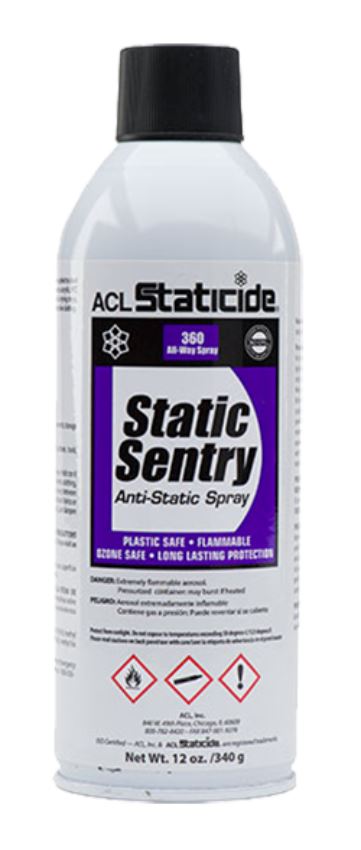 ACL Staticide 2006 Anti-Static Control Spray,Alcohol,12 oz., White