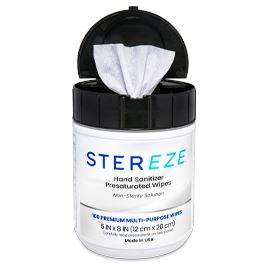 Stereze Hand Sanitizer Wipes, 100 Wipe Dispense Tub