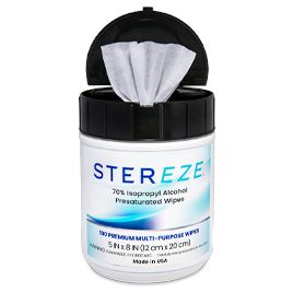 Stereze IPA Surface Cleaning Wipes, 100 Wipe Dispense Tub