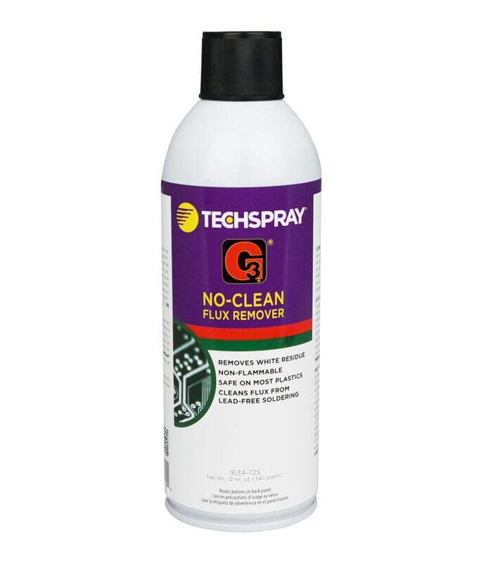 Techspray G3 No-Clean Flux Remover 1634-12S, Aerosol, 12 oz