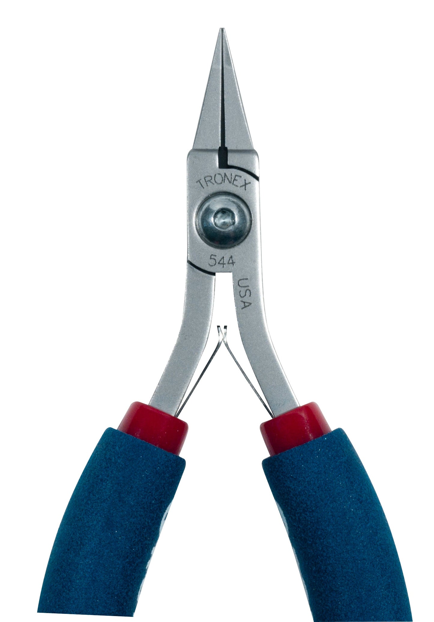 Tronex 744 Short No Step Flat Nose Pliers, Long Ergonomic Handle