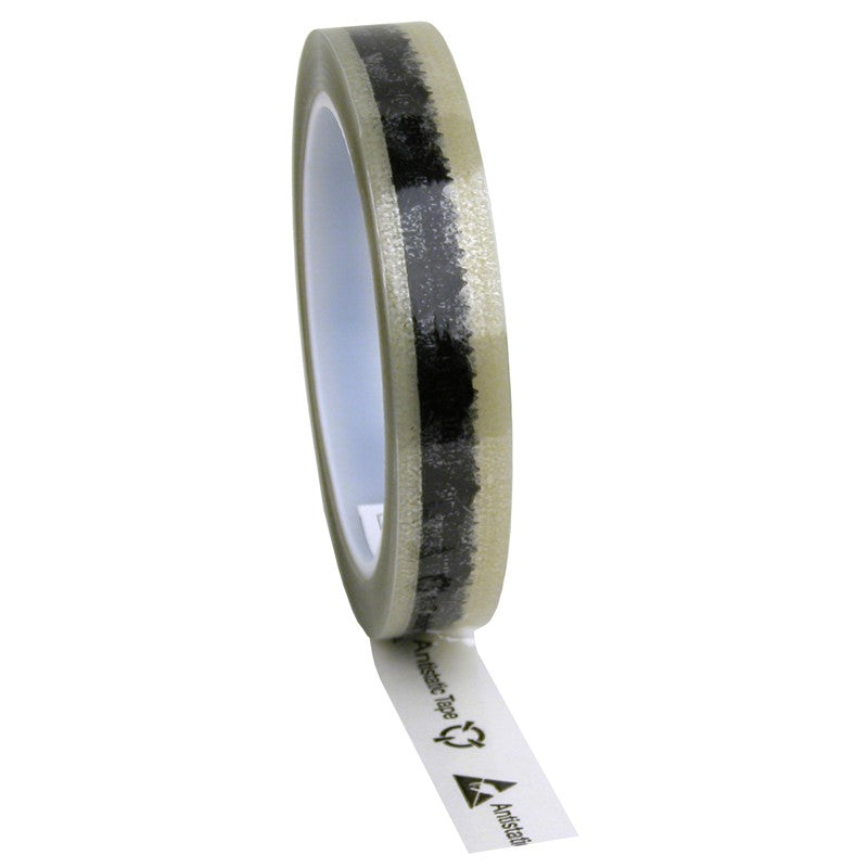 Wescorp 79210 Antistatic Cellulose Tape, Clear w/ ESD Symbols, 3/4" x 36 YDS w/ 3" Plastic Core