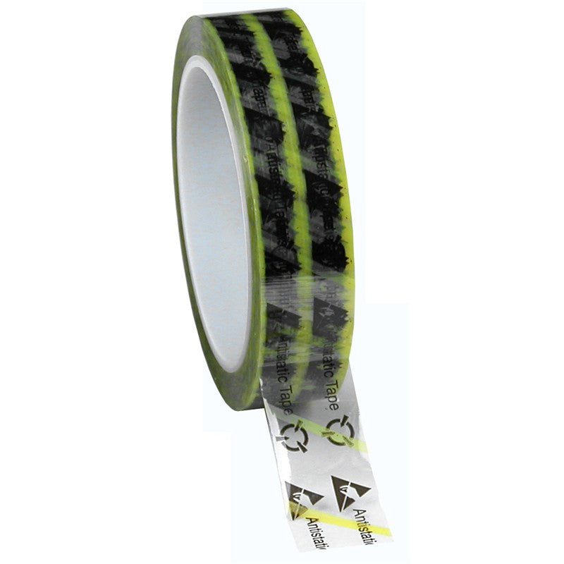 Wescorp 79277 Antistatic Cellulose Tape, Clear w/ ESD Symbols