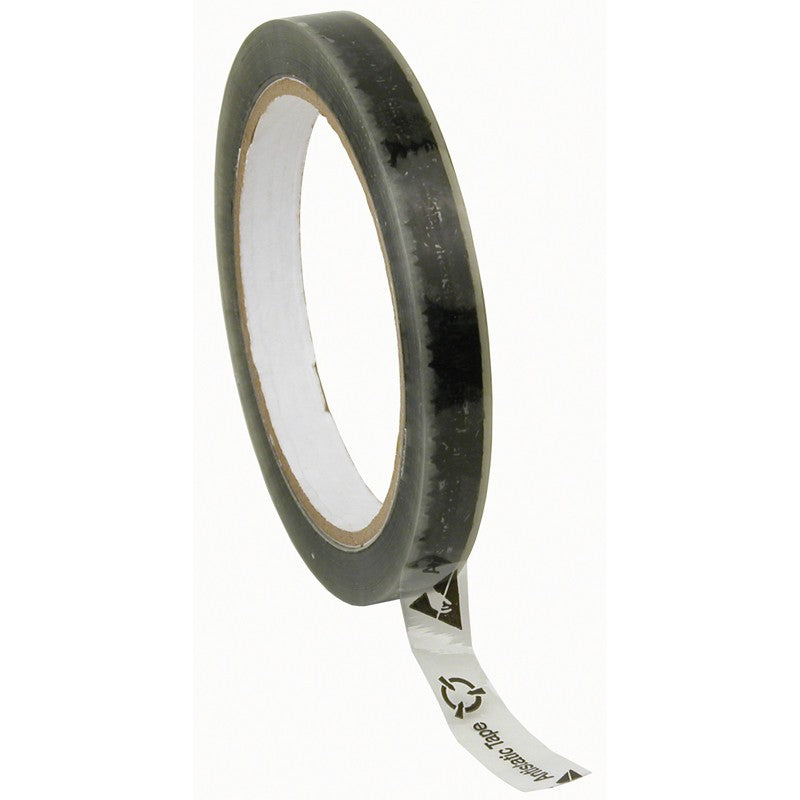 Wescorp 81227 Antistatic Cellulose Tape, Clear w/ ESD Symbols, 1/2" x 36 YDS w/ 3" Paper Core