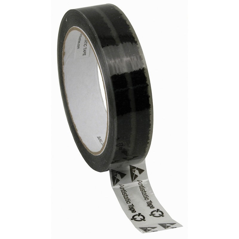 Wescorp 81229 Antistatic Cellulose Tape, Clear w/ ESD Symbols, 1" x 36 YDS w/ 3" Paper Core