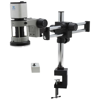 Aven Digital Microscope Mighty Cam Pro [7 -70x] On Double Arm Boom Stand with LED Focus Mount