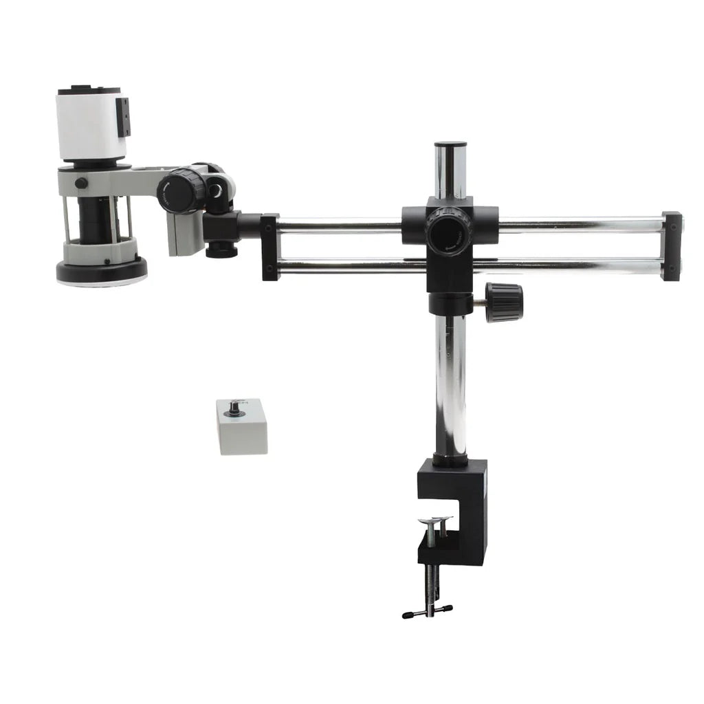 Aven Digital Microscope Mighty Cam Pro [7 -70x] On Double Arm Boom Stand with LED Focus Mount