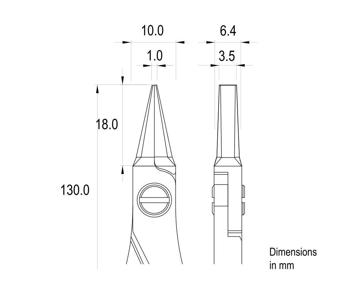 Ideal-tek High Precision Pliers ES6012.CR.BG.ITU – view 3