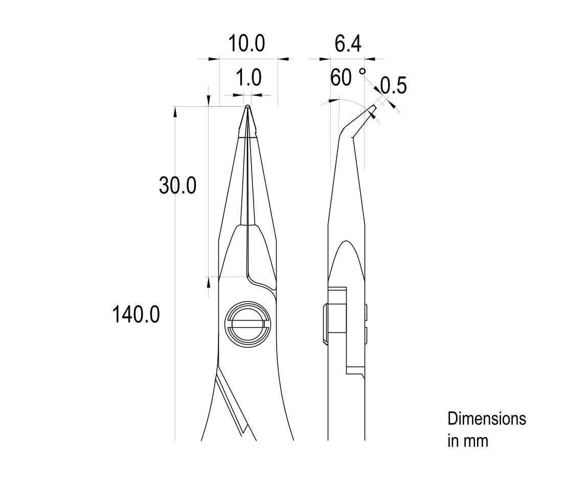 Ideal-tek High Precision Pliers ES6023B.CR.BG.ITU – view 3