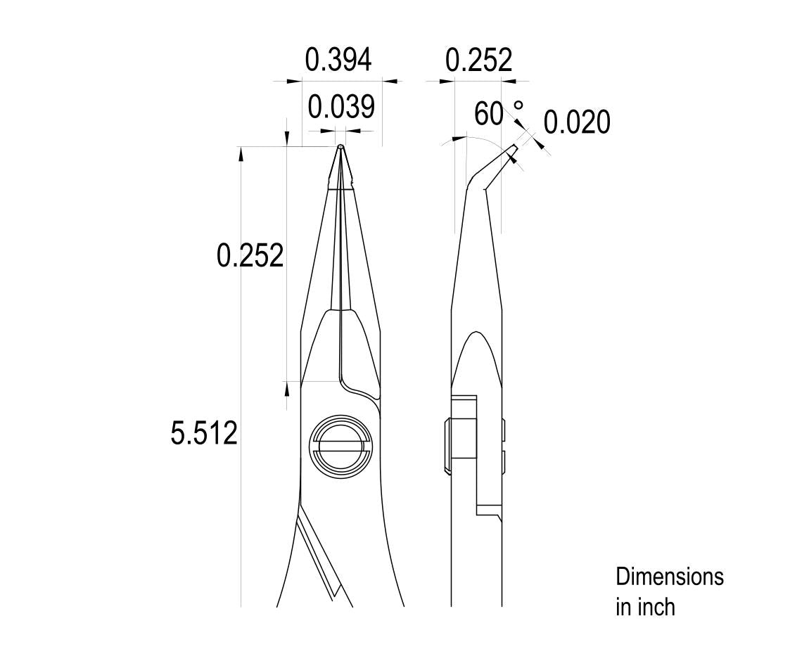 Ideal-tek High Precision Pliers ES6023B.CR.BG.ITU – view 4