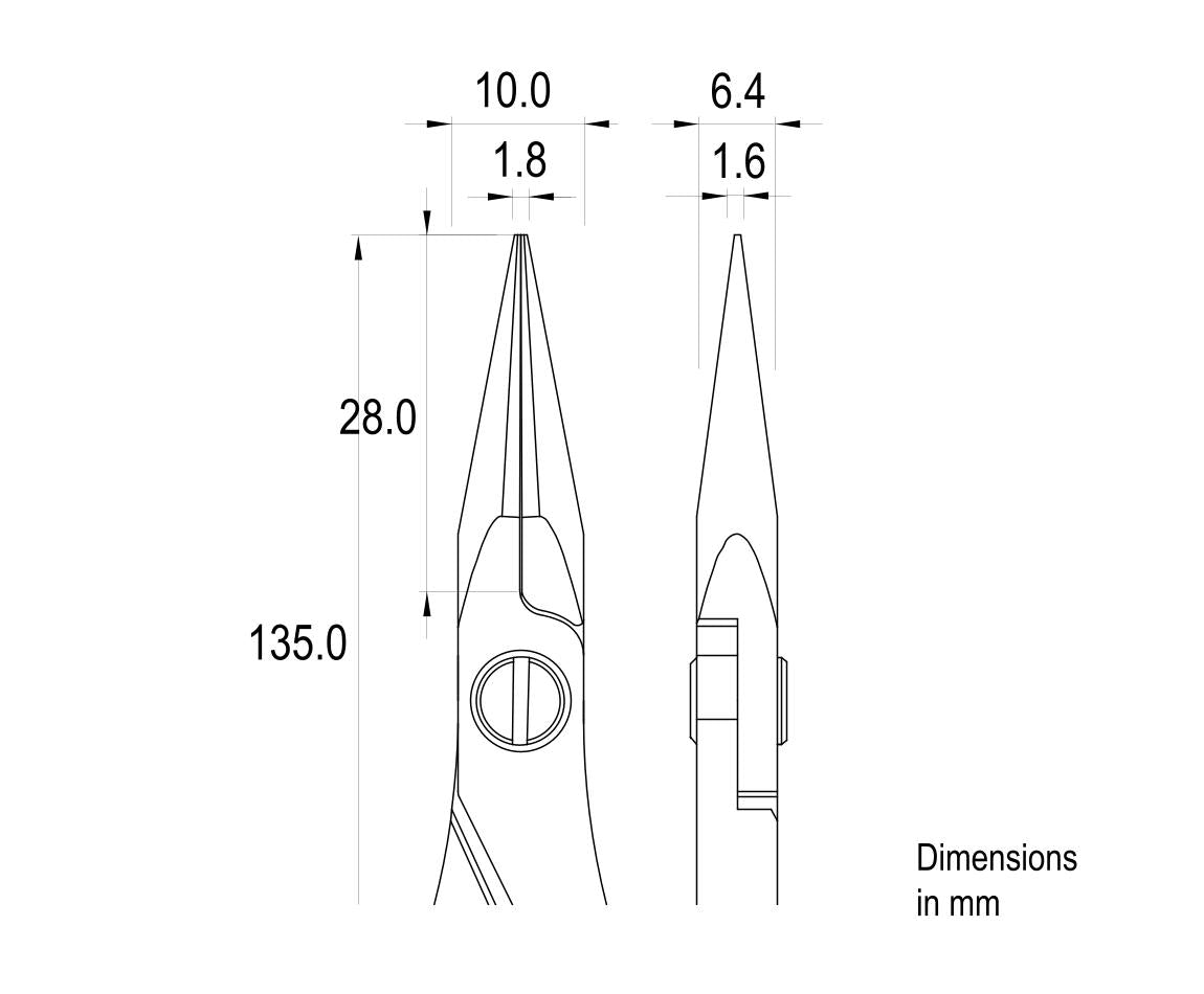 Ideal-tek High Precision Pliers ES6023S.CR.BG.ITU – view 3