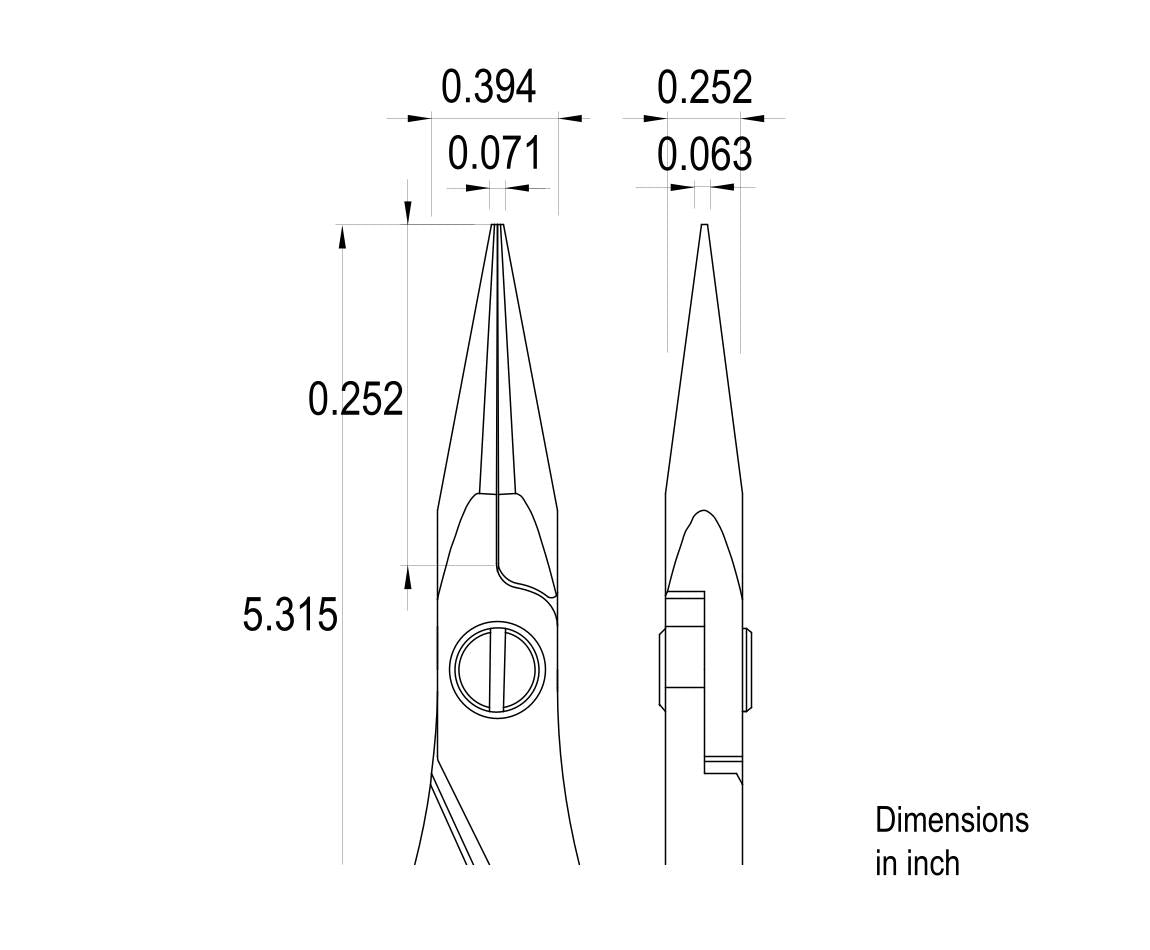 Ideal-tek High Precision Pliers ES6023S.CR.BG.ITU – view 4