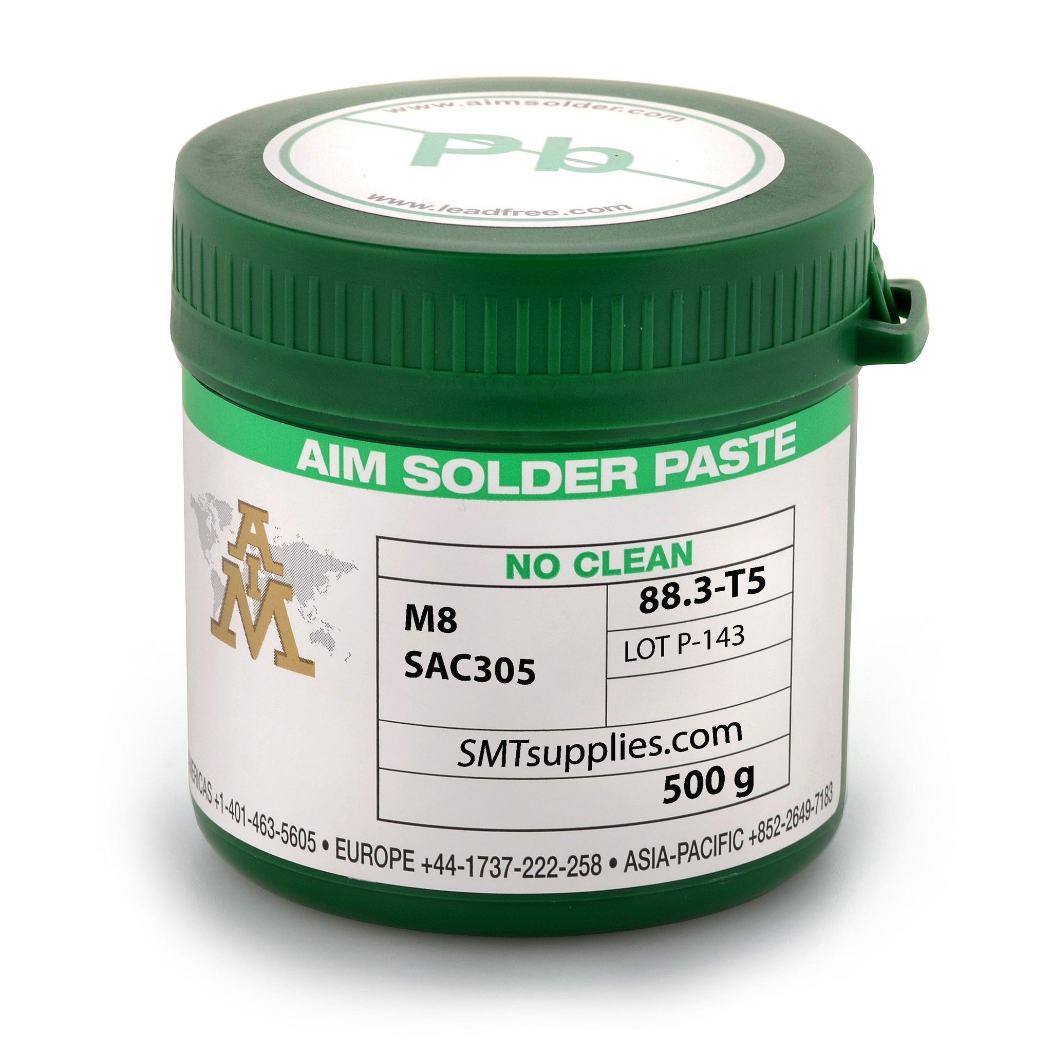 AIM M8-SAC305-T5 No Clean Lead Free Solder Paste , 500 Gram Jar