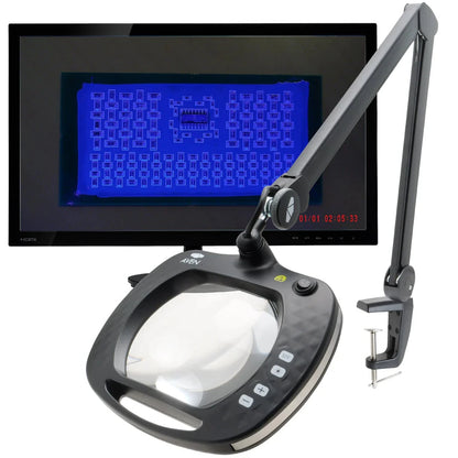 Aven Inspector™ UV 5 Diopter [2.25x] Magnifying Lamp with HD Camera ESD Safe