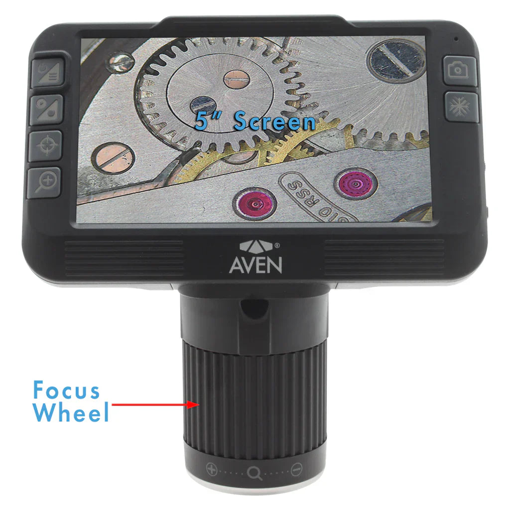 Aven Mighty Scope ClearVue Digital Microscope 8x-25x with Diffuser, FlexArm Stand & Magnetic Base