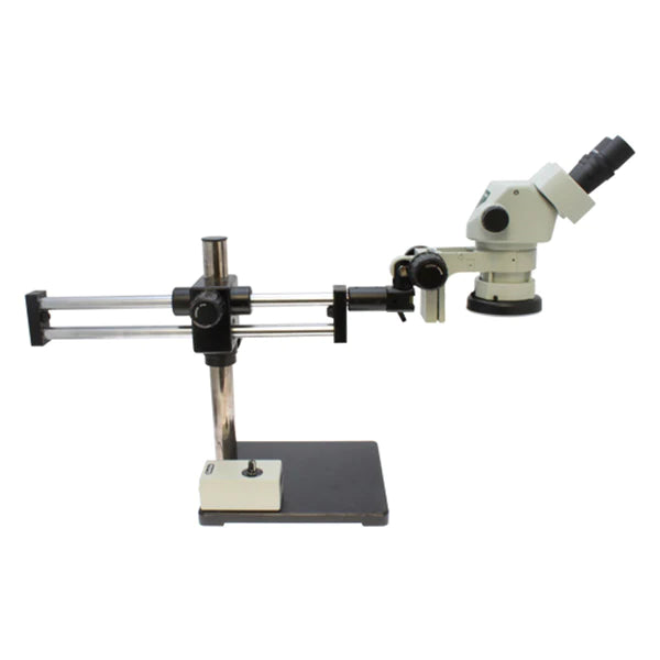 Aven SPZ-50 Stereo Zoom Binocular Microscope on a Double Arm Boom Stand