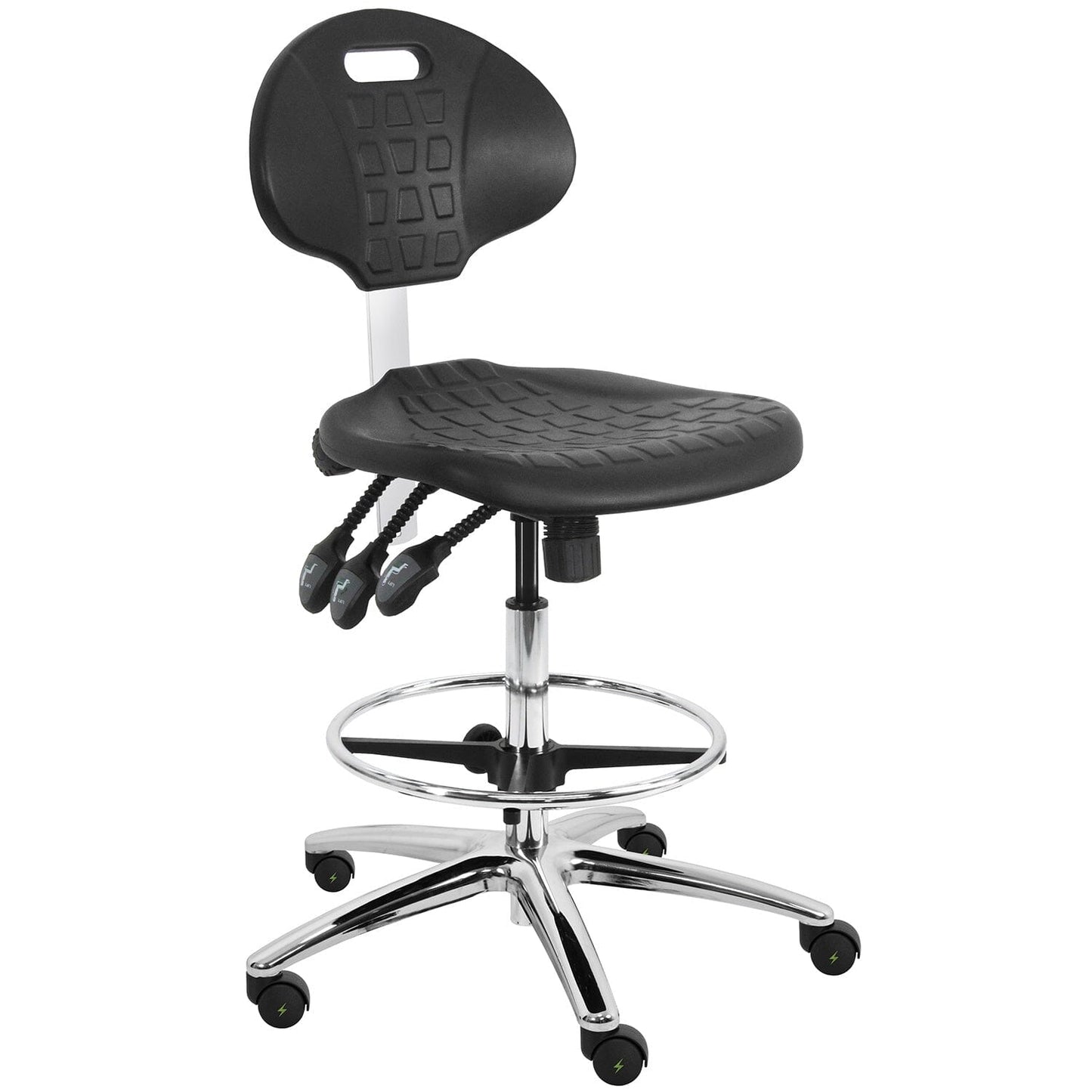 BenchPro Ergonomic ESD Urethane Tall Chair with Footring