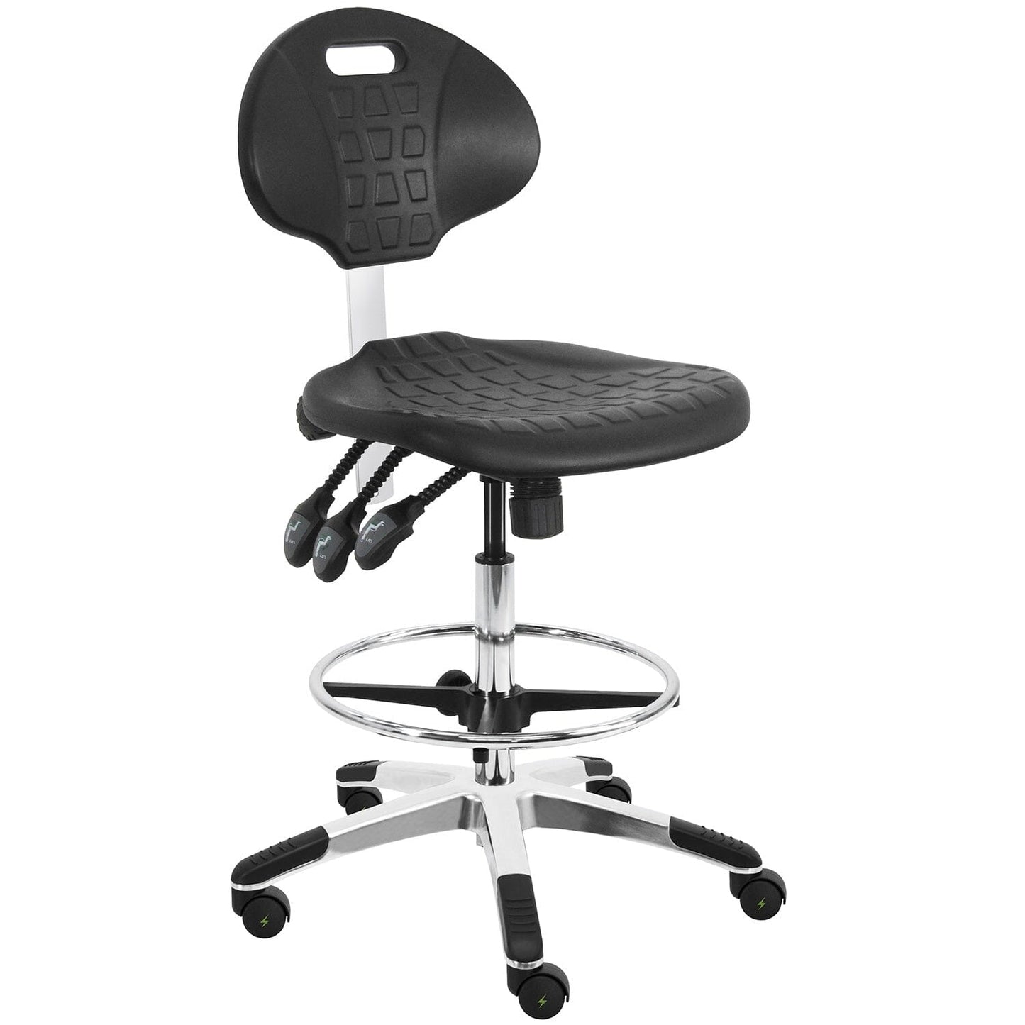 BenchPro Ergonomic ESD Urethane Tall Chair with Footring