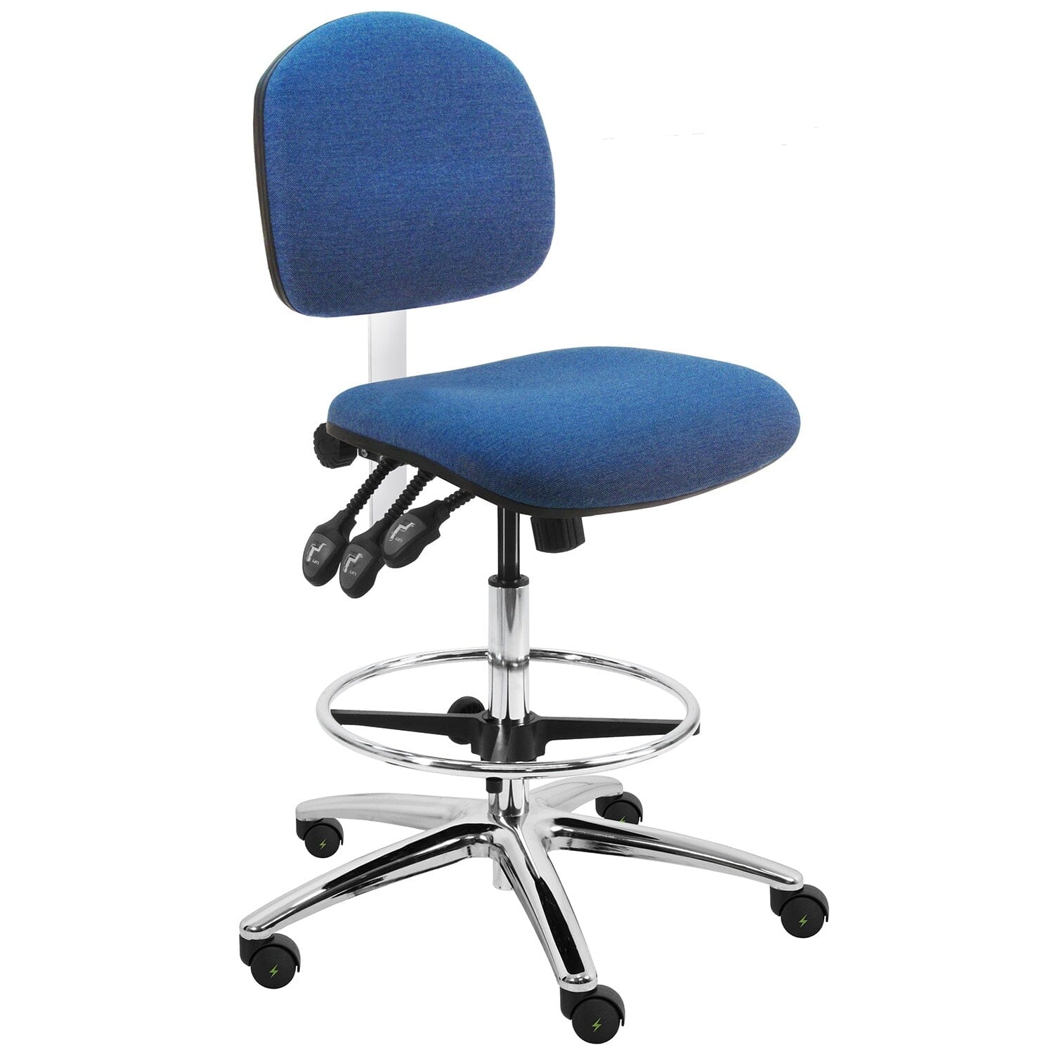 BenchPro Lincoln Series Ergonomic ESD Safe Fabric Tall Chair