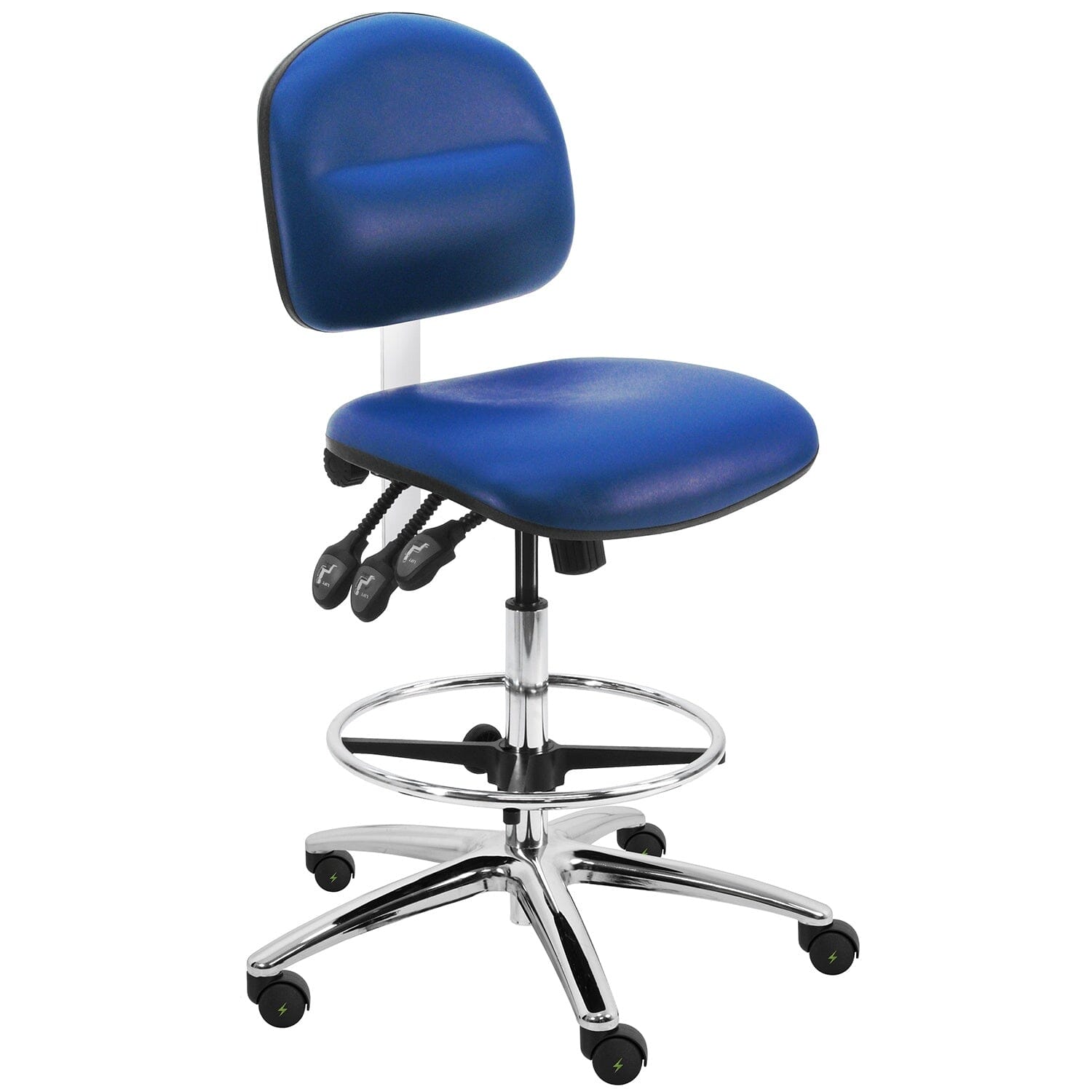 BenchPro Lincoln Series Ergonomic ESD Safe Vinyl Tall Chair