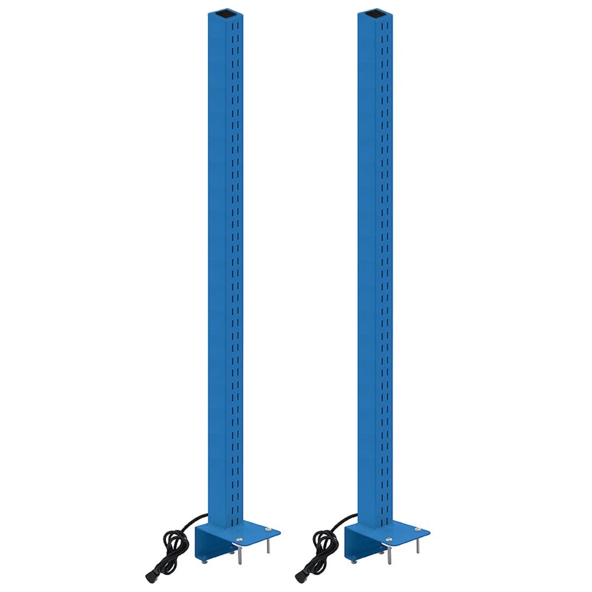 BenchPro Single Sided Slotted Uprights with Power Plug in Each Upright, Set of Two. (For Butcherblock)