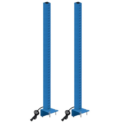 BenchPro Single Sided Slotted Uprights with Power Plug in Each Upright, Set of Two. (For Butcherblock)