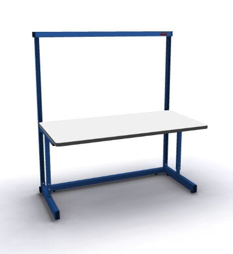 C-Leg Workstation with Laminate Surface and Protective Edge