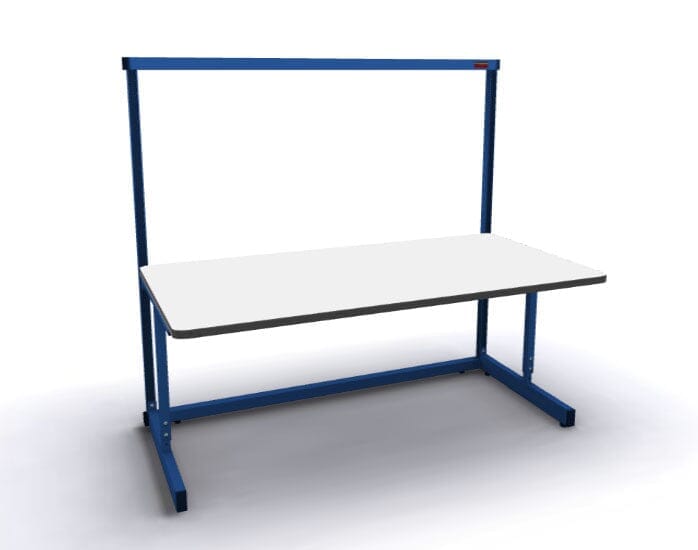 C-Leg Workstation with Laminate Surface and Protective Edge