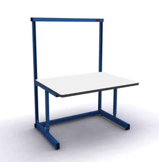 C-Leg Workstation with Laminate Surface and Protective Edge