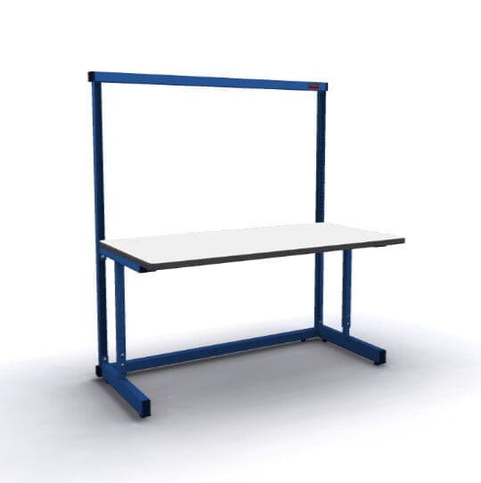 C-Leg Workstation with Laminate Surface and Protective Edge