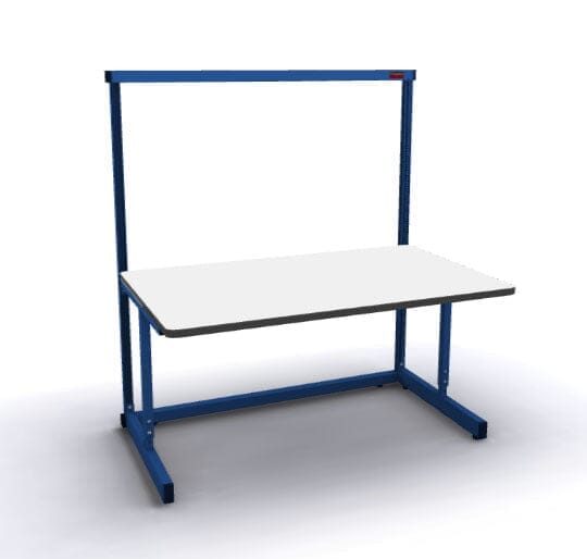 C-Leg Workstation with Laminate Surface and Protective Edge
