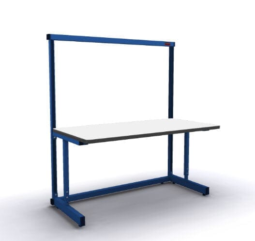C-Leg Workstation with Laminate Surface and Protective Edge