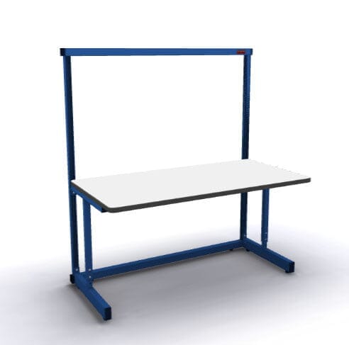 C-Leg Workstation with Laminate Surface and Protective Edge