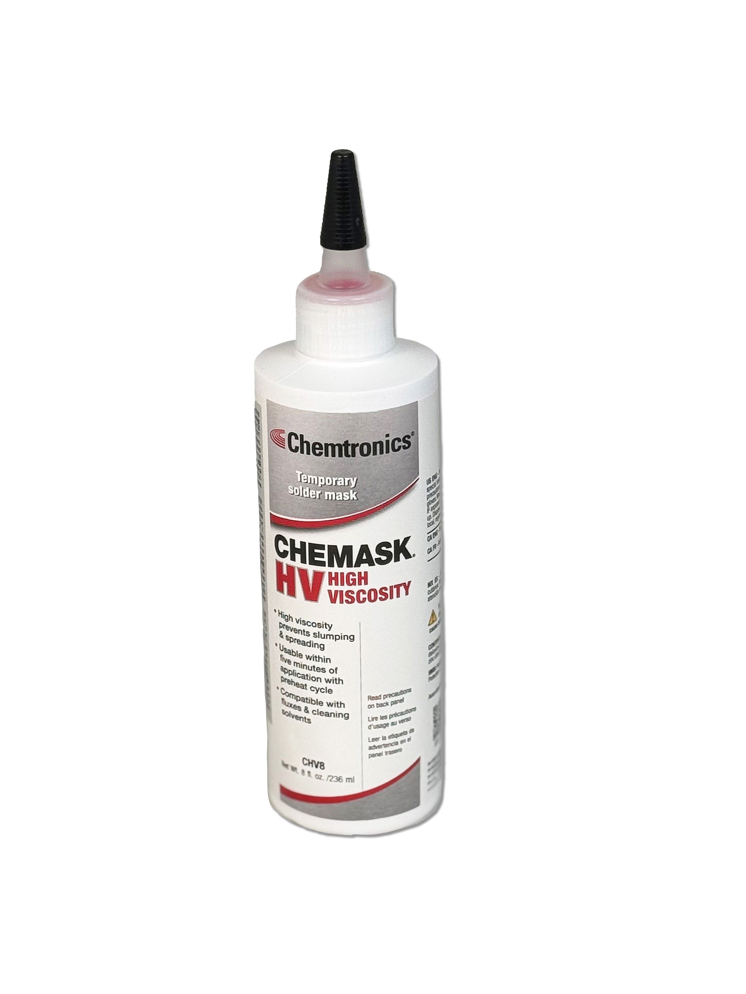 Chemtronics Chemask® HV High Viscosity Peelable Solder Mask, 8 oz. Squeeze Bottle