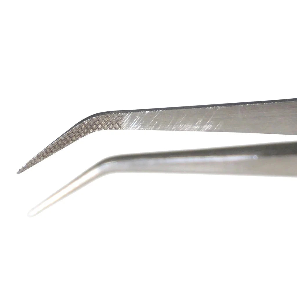 EZ Grip Micro-Serrated Tweezers Stainless Steel, 65A Pattern